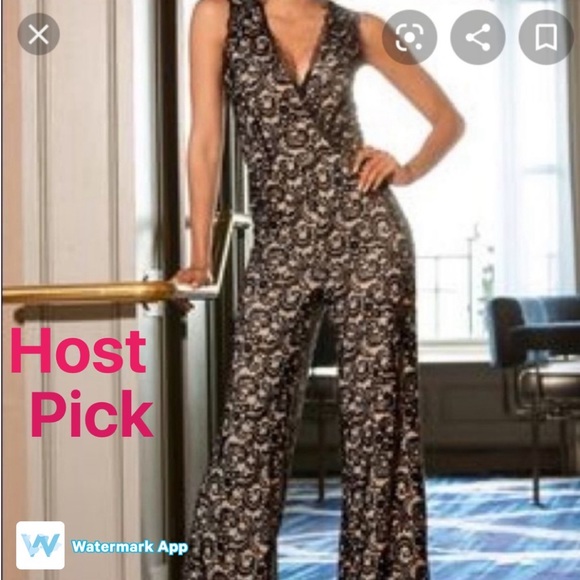 Boston Proper Pants - Boston Proper Lace Jumpsuit Size 6 New with tags